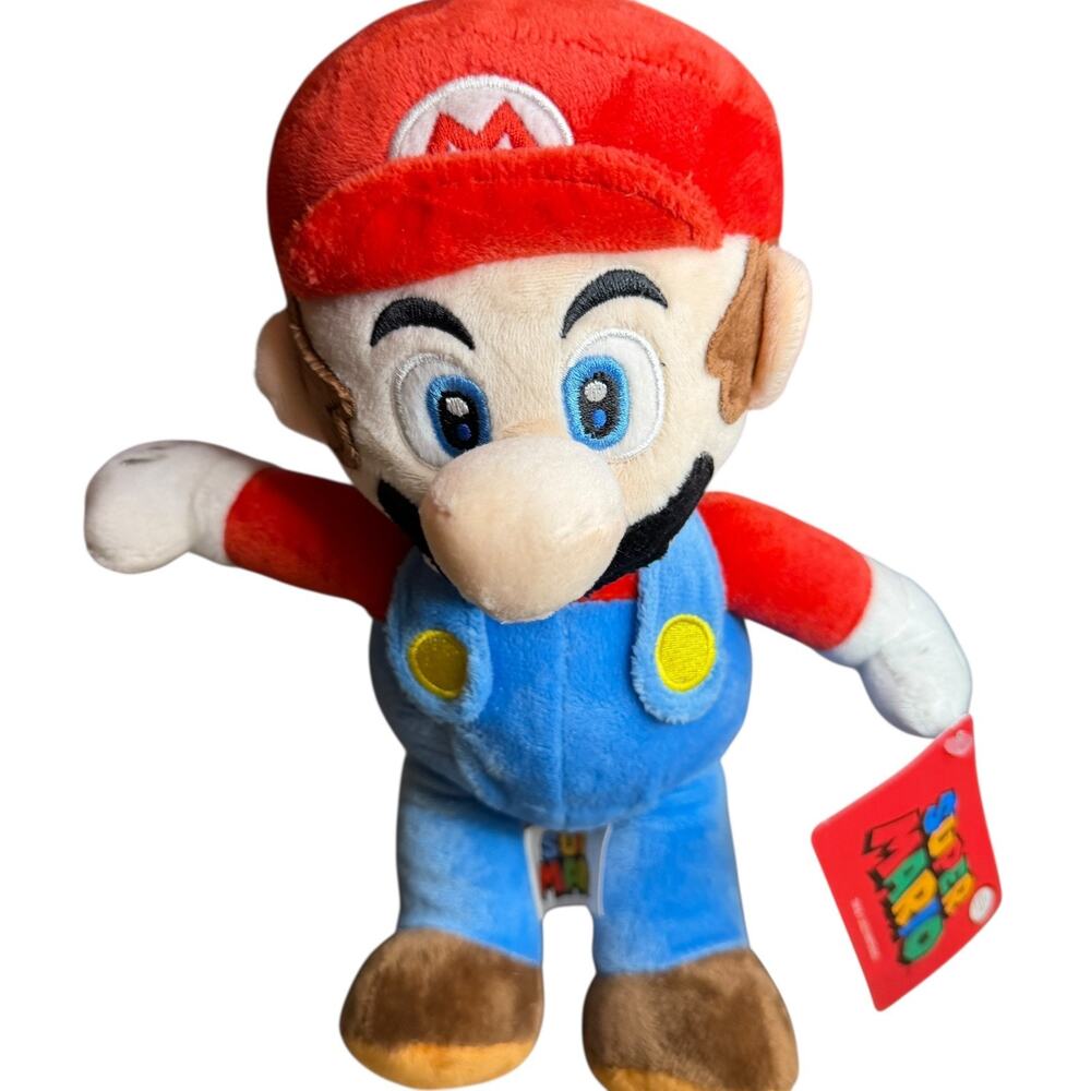 Nintendo Super Mario 11 Inch Plush Stuffed Toy Good Stuff 2022‎ Red Blue NWT